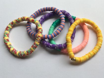 Colourful beaded bracelets 